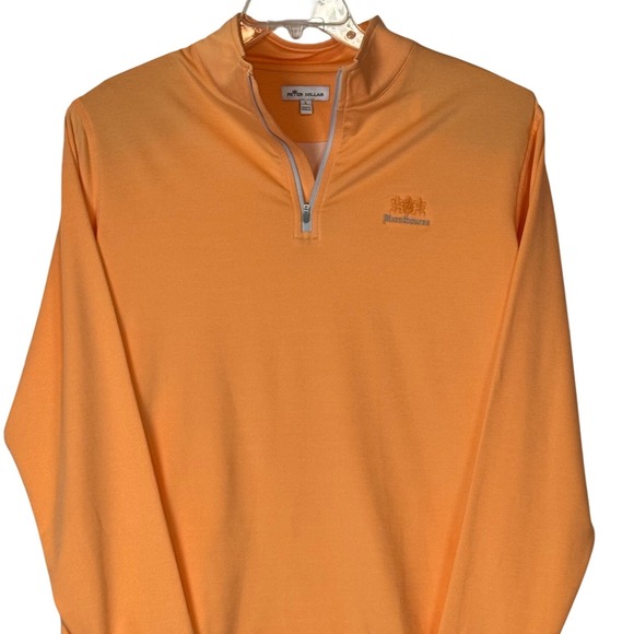 Peter Millar Other - Peter Millar Orange Quarter Zip Pullover Golf Shirt Club Hurstbourne Men's Large